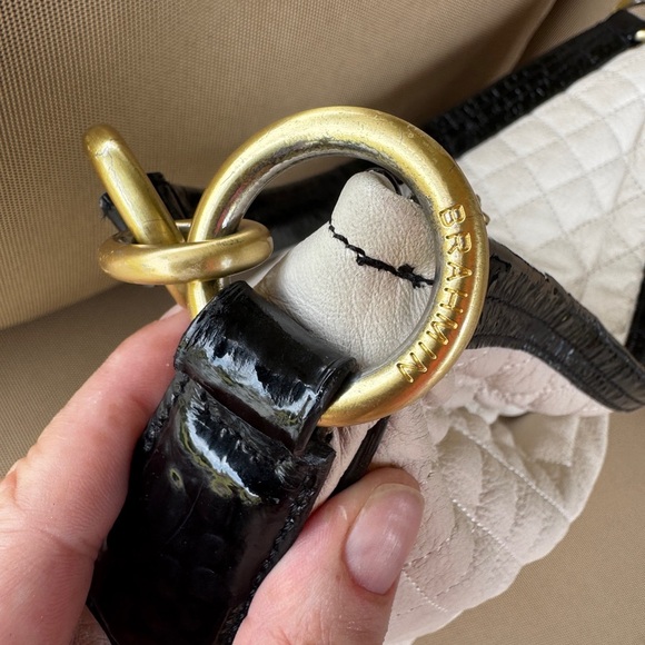 Brahmin Kathleen Crème Florentine LG Quilted Leather Slouchy Hobo/Tote - Picture 9 of 16